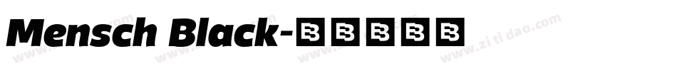 Mensch Black字体转换